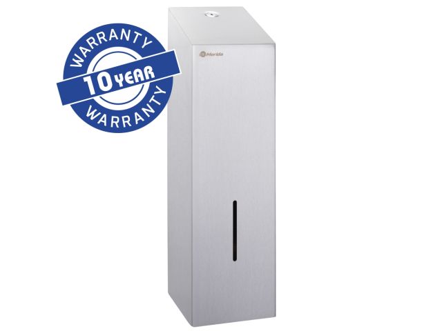 MERIDA STELLA multiflat toilet paper dispenser, holds up to 675 toilet paper sheets, matt steel